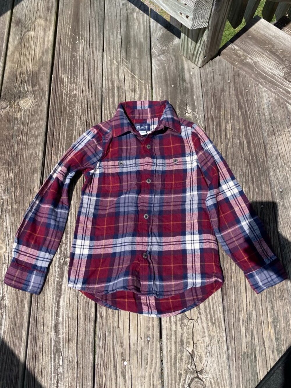 NWOT The Children’s Place Boy's Plaid Flannel Size  5/6